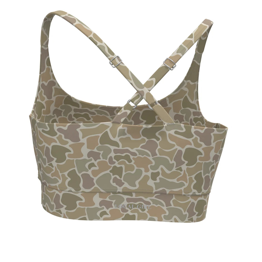 Local Girl | Sports Bra 2.0 - FOREST CAMO DESERT