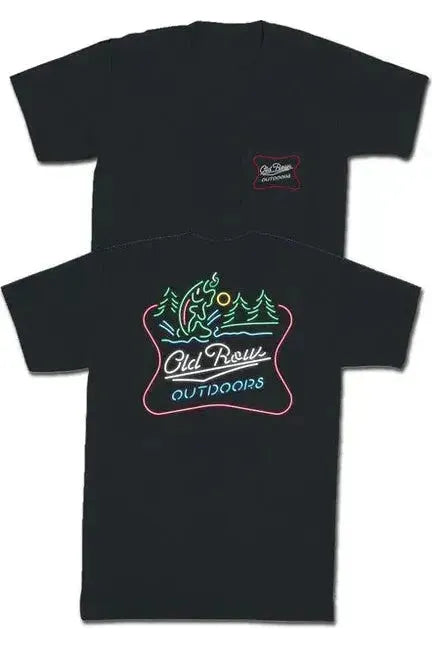 OLD ROW OUTDOORS NEON TROUT POCKET TEE