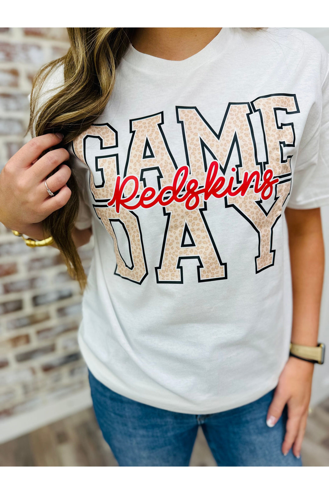 Gameday Leopard Redskins Tee
