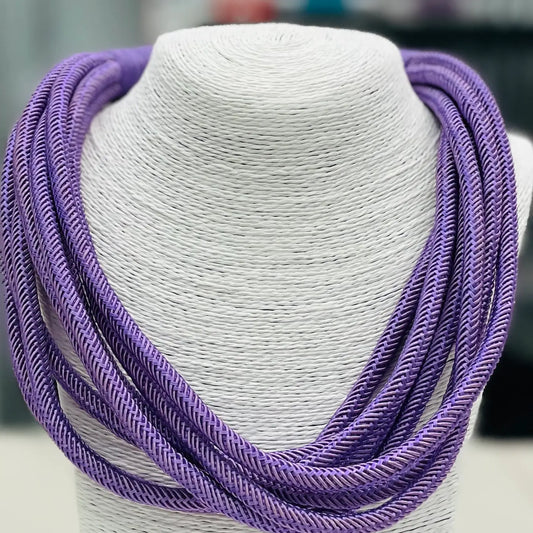 Slub 8-Strand Necklace (lilac)