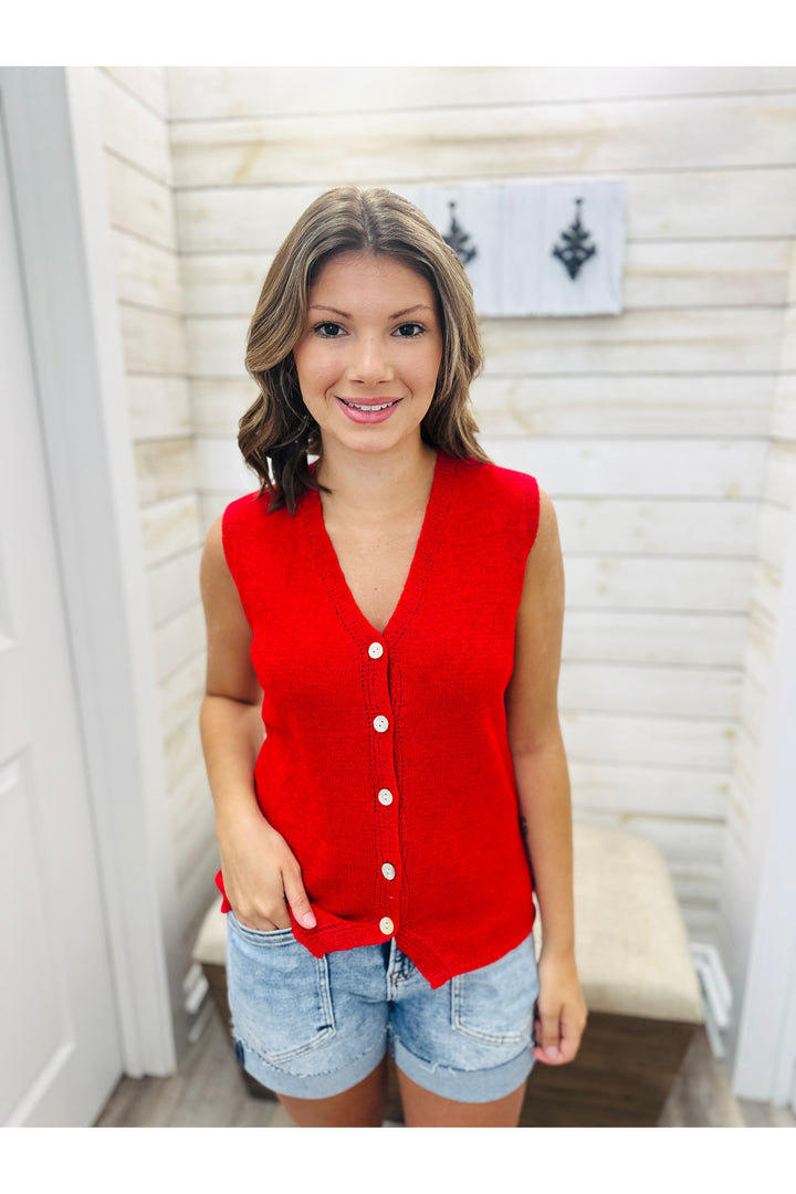 Red Hot Sweater Vest