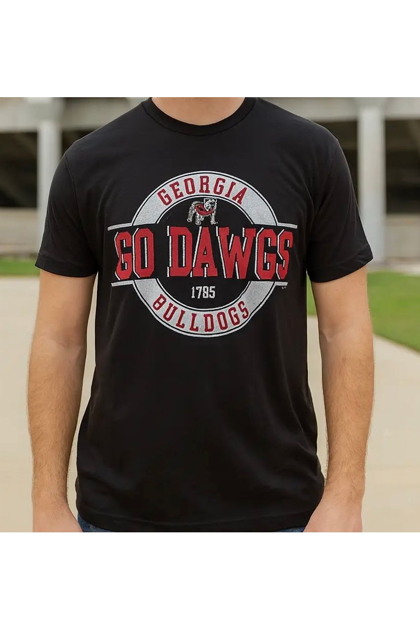 Go dawgs Georgia bulldogs on black shirt 