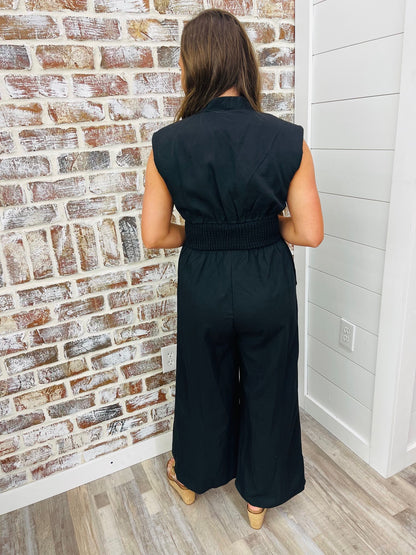 Black Zip Jumpsuit