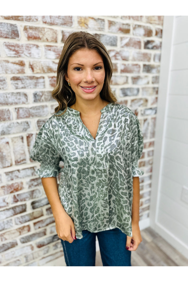 Wild & Metallic Top