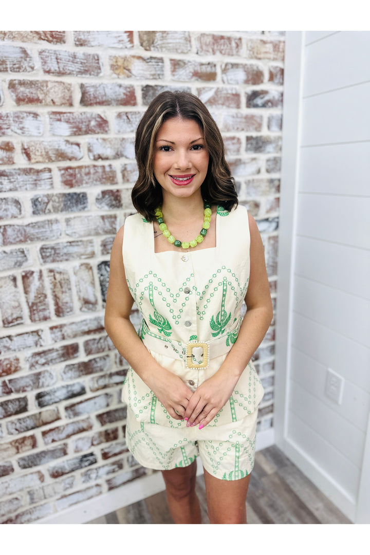 Tropic Embroidered Top