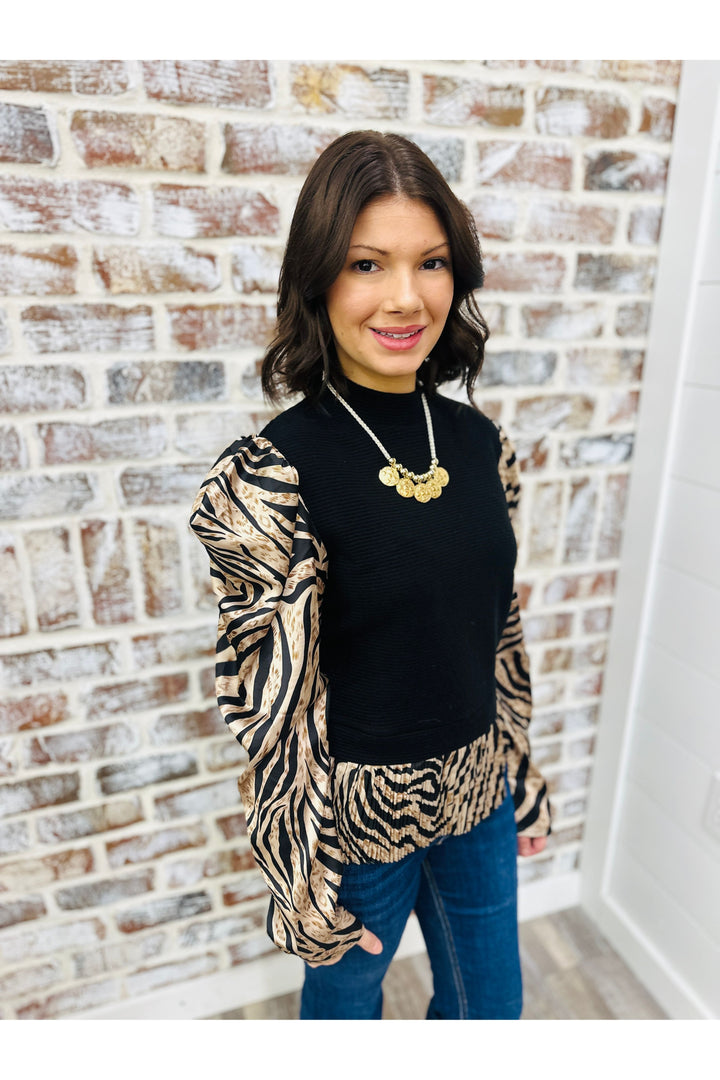 Zebra Charm Top