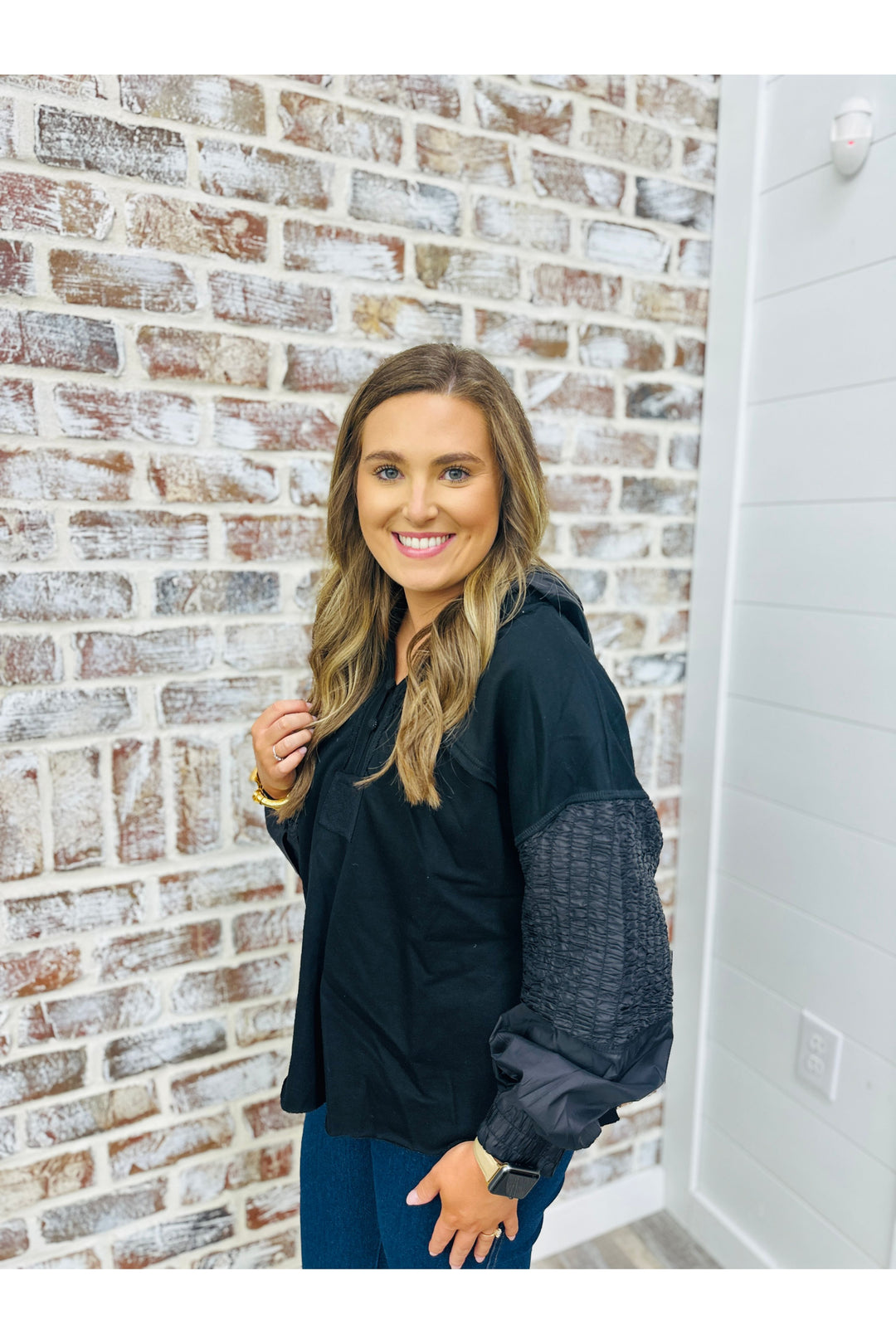 Karlie| Vneck Knit Hoodie Sweatshirt