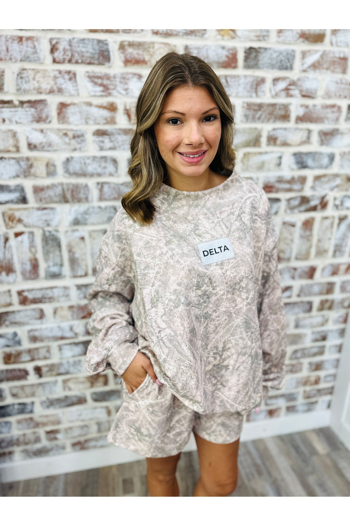 Delta White Washed Camo Mockneck Set