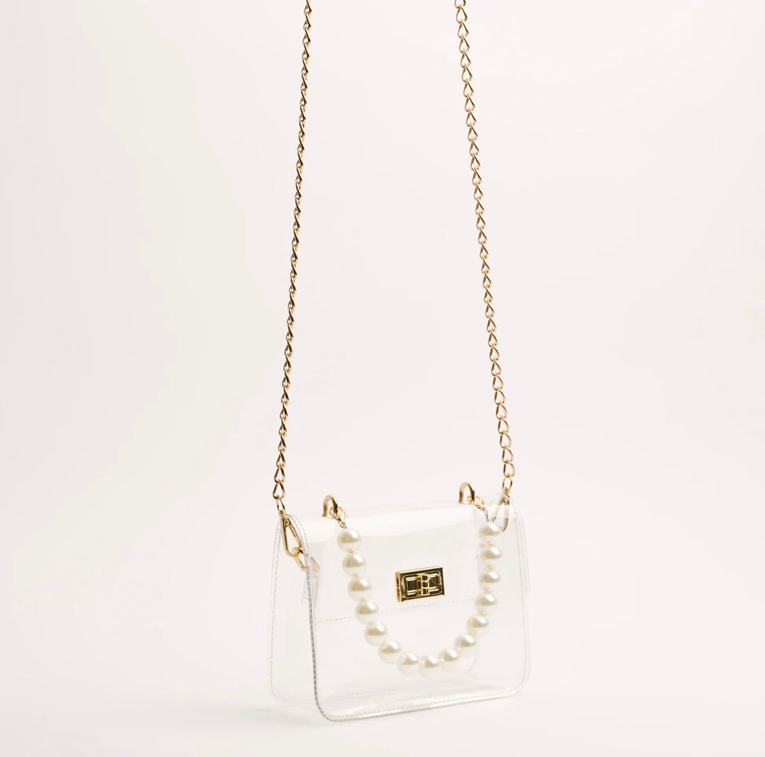 Clearly Handbags | Audrey Pearl Clear Crossbody Bag
