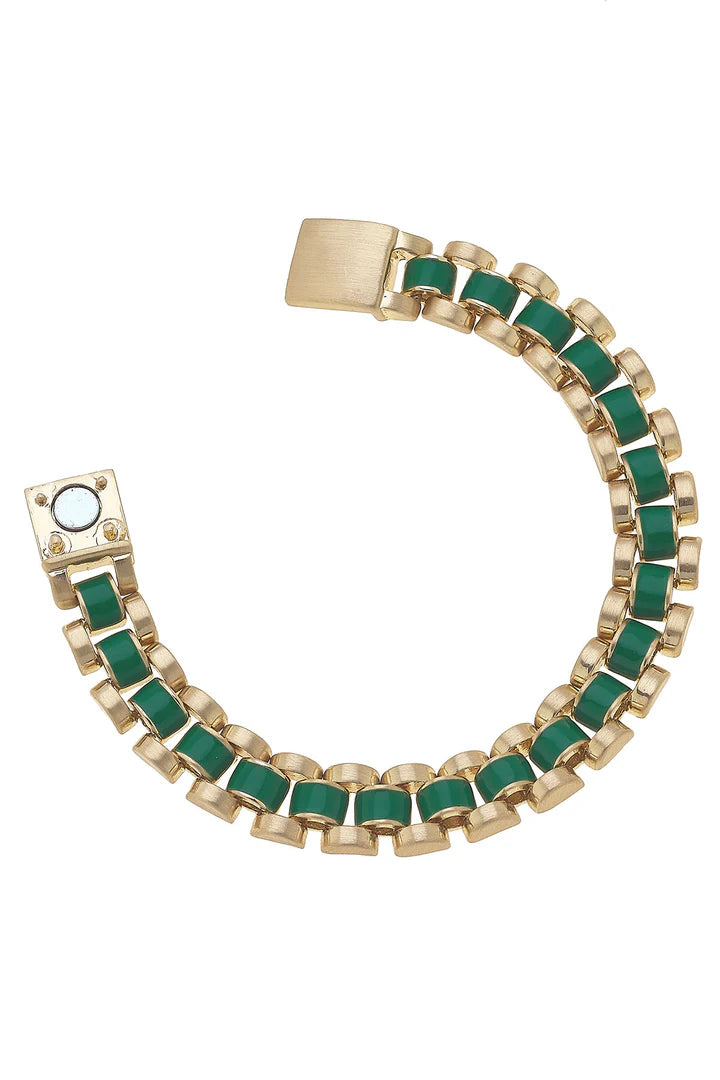 Green|Winifred Watchband Magnet Bracelet