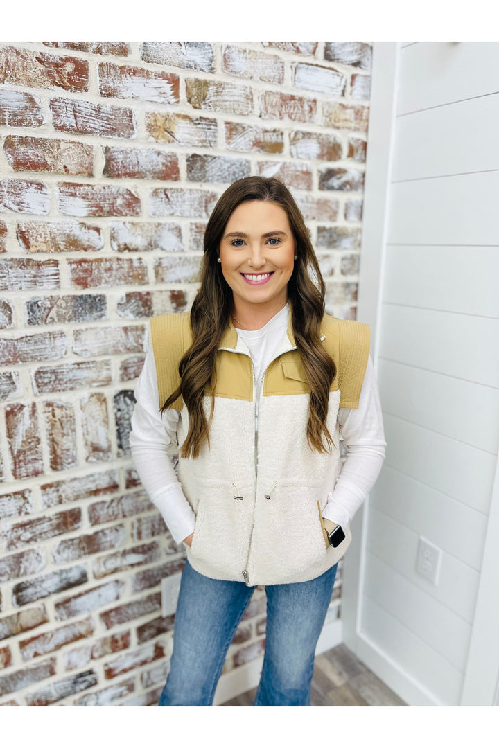 Fleece Drawstring Vest