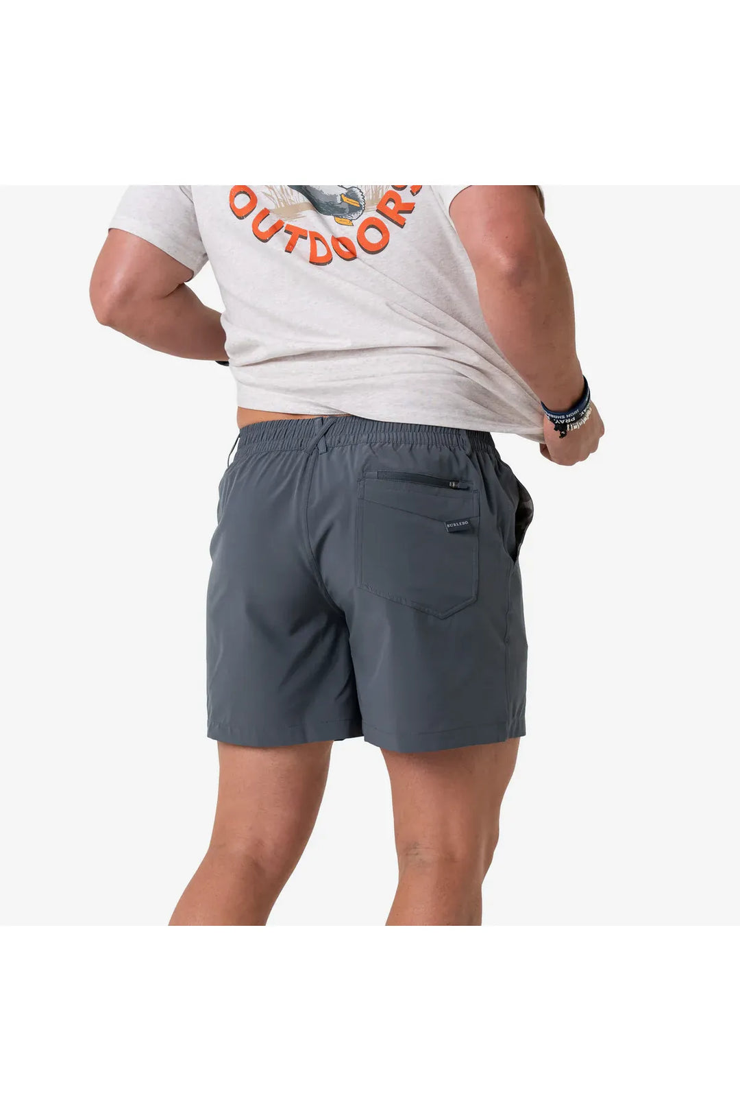 Burlebo Everyday Short - River Rock Grey - Classic Deer Camo Pocket