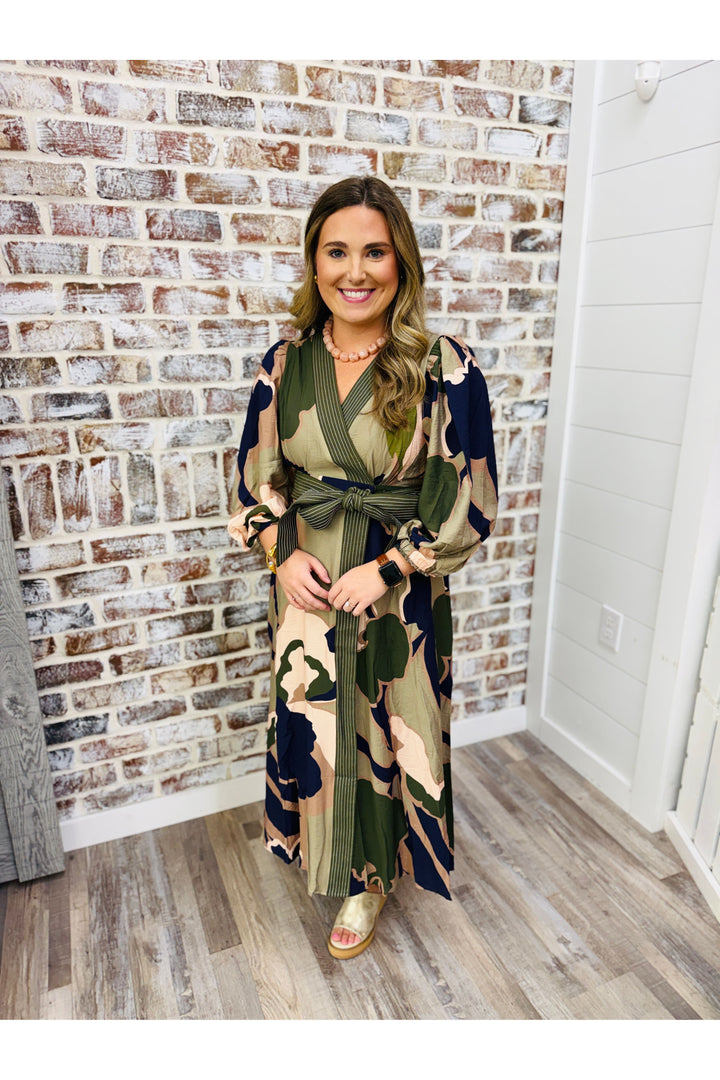 Mixed Multi Midi Dress