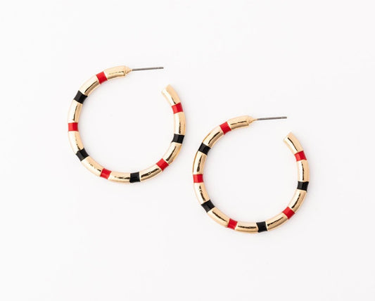 Nellie Red & Black Earrings