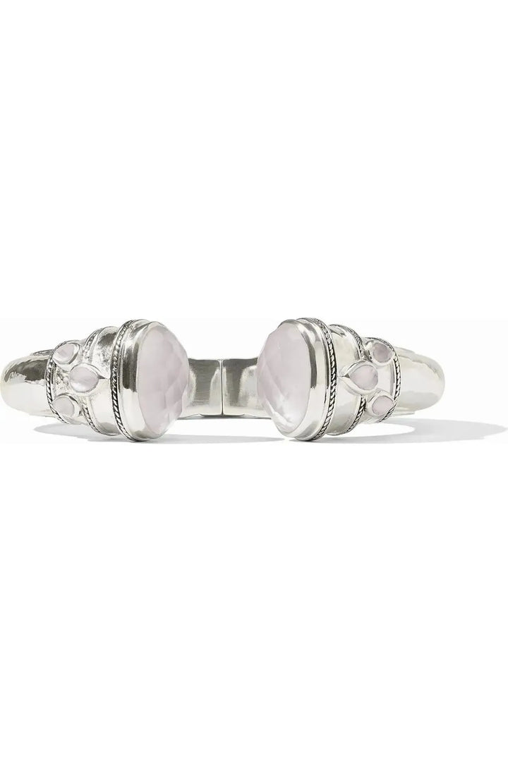 Julie Vos | Cannes Cuff - Iridescent Clear Crystal - Silver