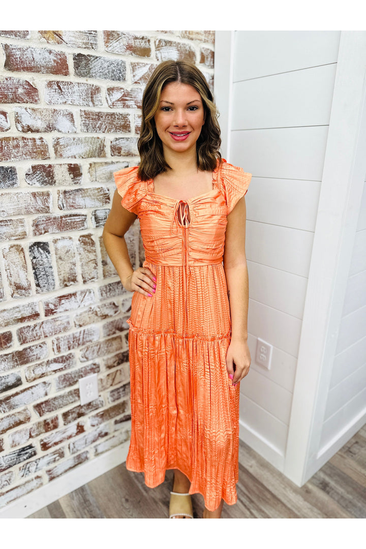 Peach Perfect Midi Dress