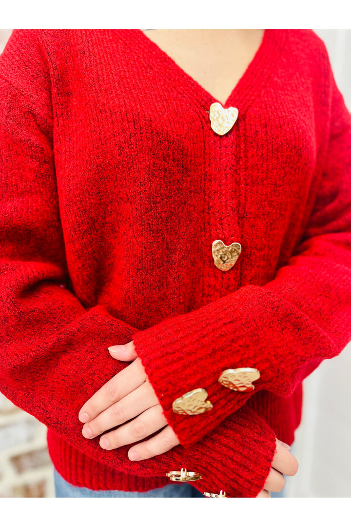 Red Hearts Cardigan