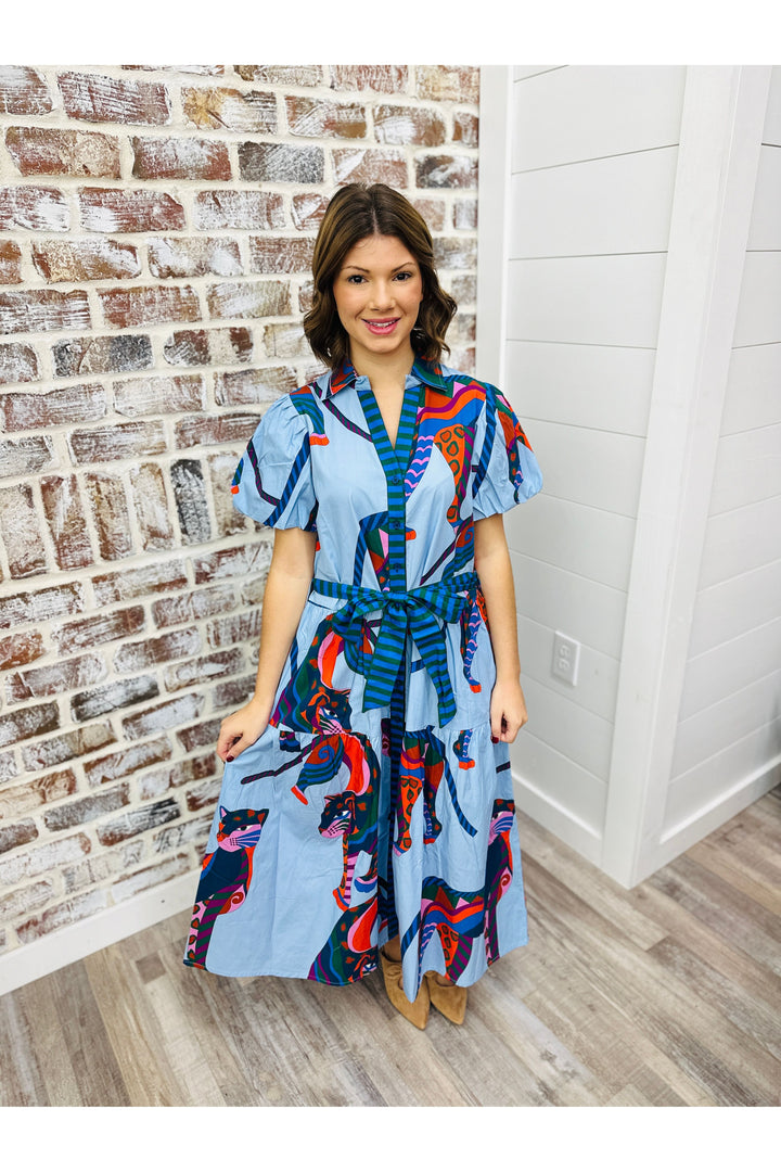Della Cheetah Midi Dress