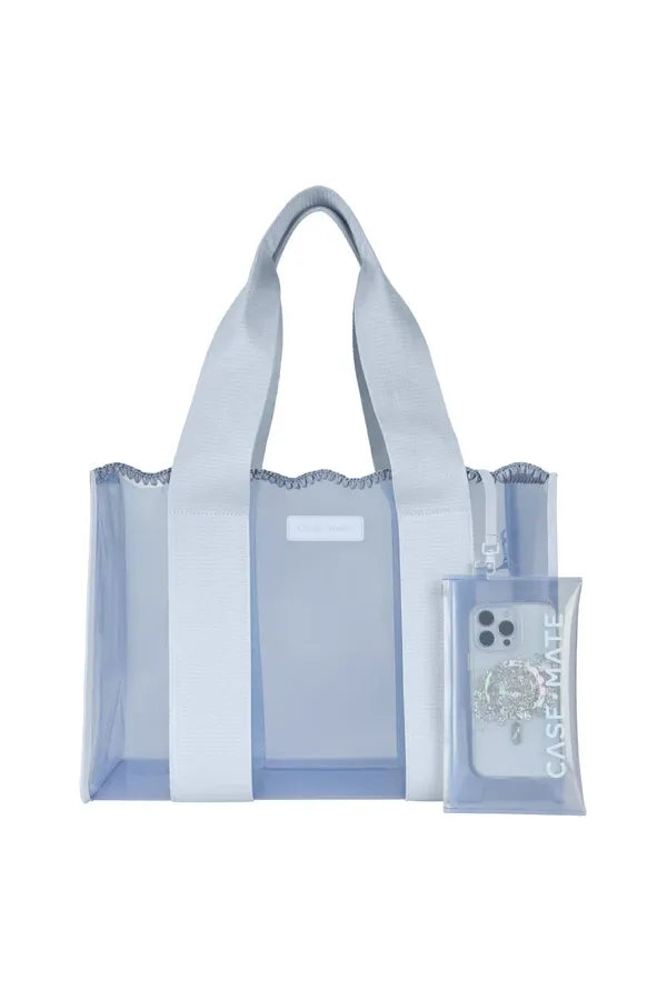Case Mate | Jelly Tote Bag - Carolina Blue Crochet Wave
