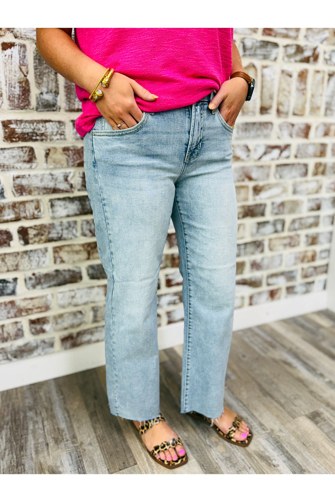 Slouchy Crop Straight Jeans