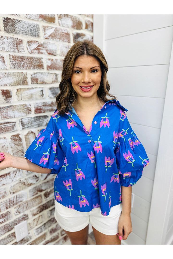 KARLIE|Poppy Ruffle Sleeve Top