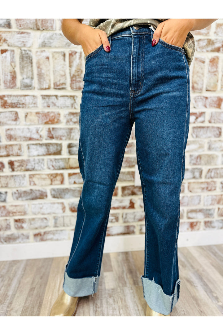 DAZE | PLEASER HIGH RISE WIDE ANKLE IN SLOW MOTION