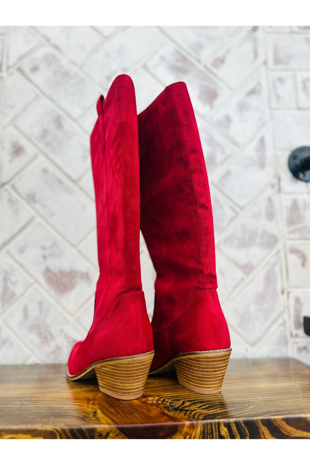 Corkys | City Slicker - Red Faux Suede Boot