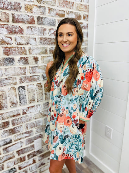 Floral Seafoam Dress