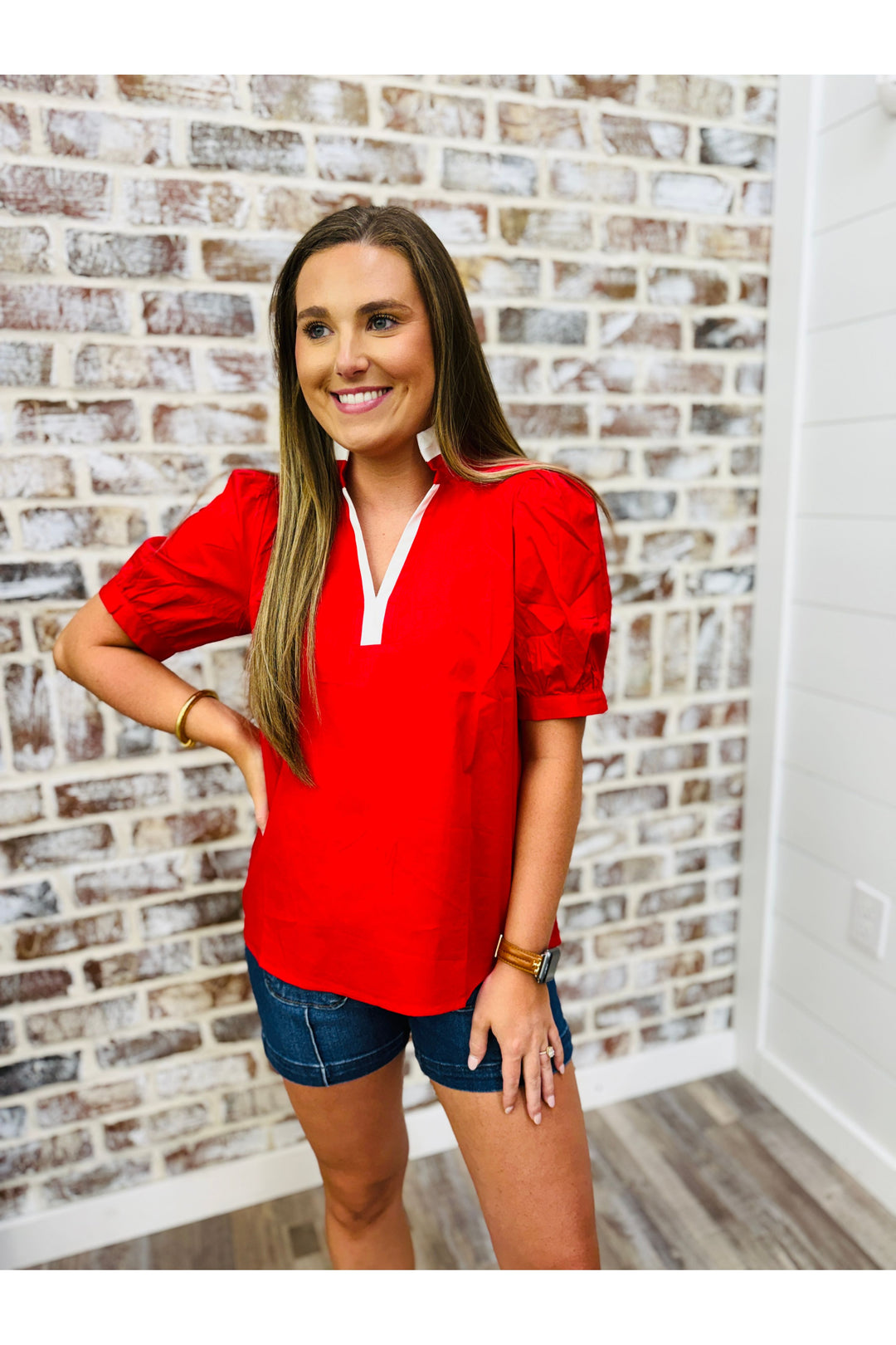 Mary Square| Tricia Top | Red