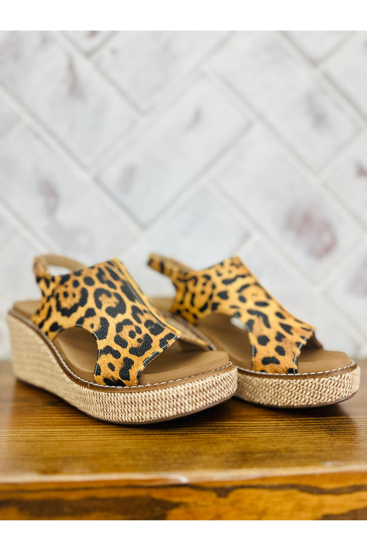 Corkys Carley Leopard Wedge