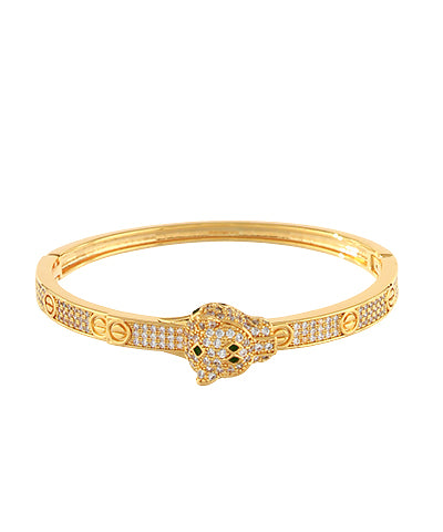 Panther Pave CZ Bangle Bracelet