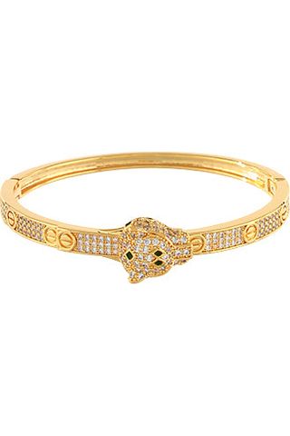 Panther Pave CZ Bangle Bracelet