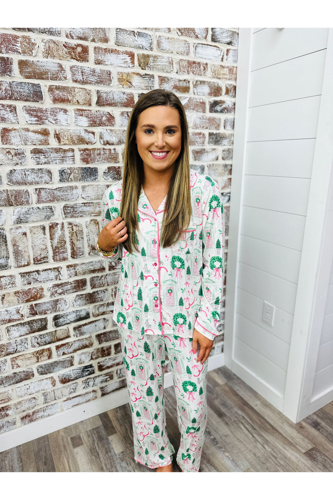 Mary Square Home For Christmas Pajama Set