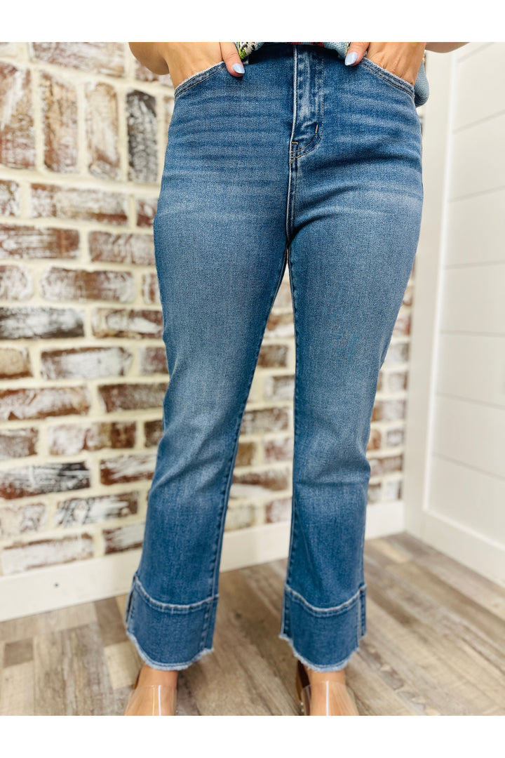 High Rise Seam Detail Kick Flare