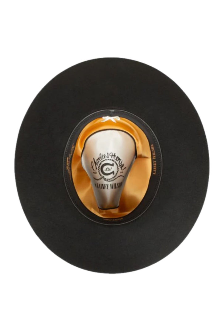 Lainey Wilson| Charlie 1 Horse Ladies Fly Me To The Stars Black Felt Hat