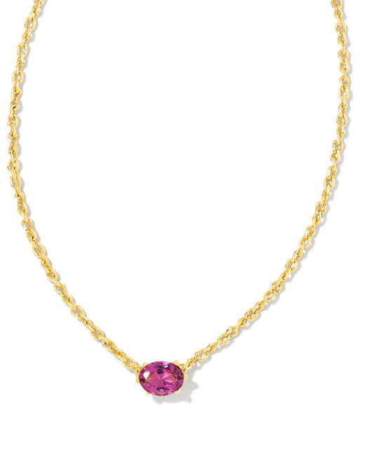 Kendra Scott| CAILIN CRYSTAL PENDANT NECKLACE GOLD PURPLE CRYSTAL