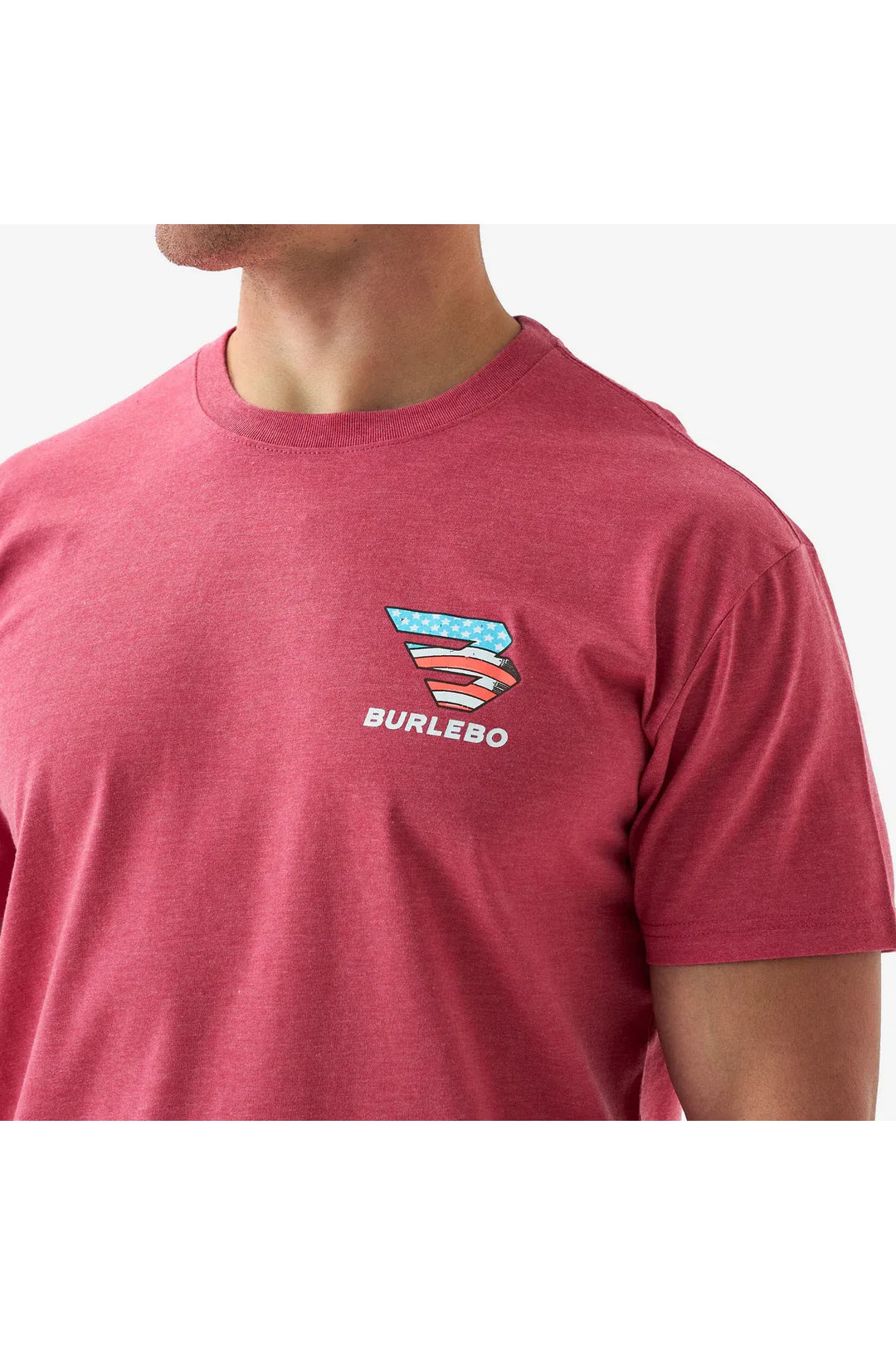 Burlebo SS Tee - American Dogs - Heather Crimson