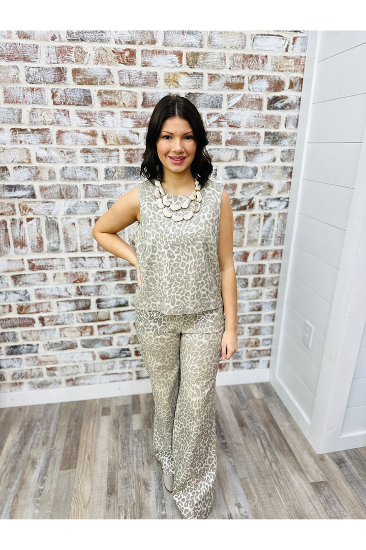 Metallic Cheetah Pants