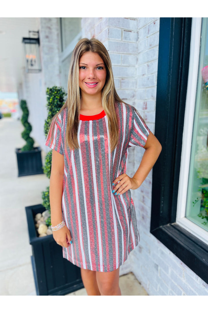 Julia Red & Black Dress