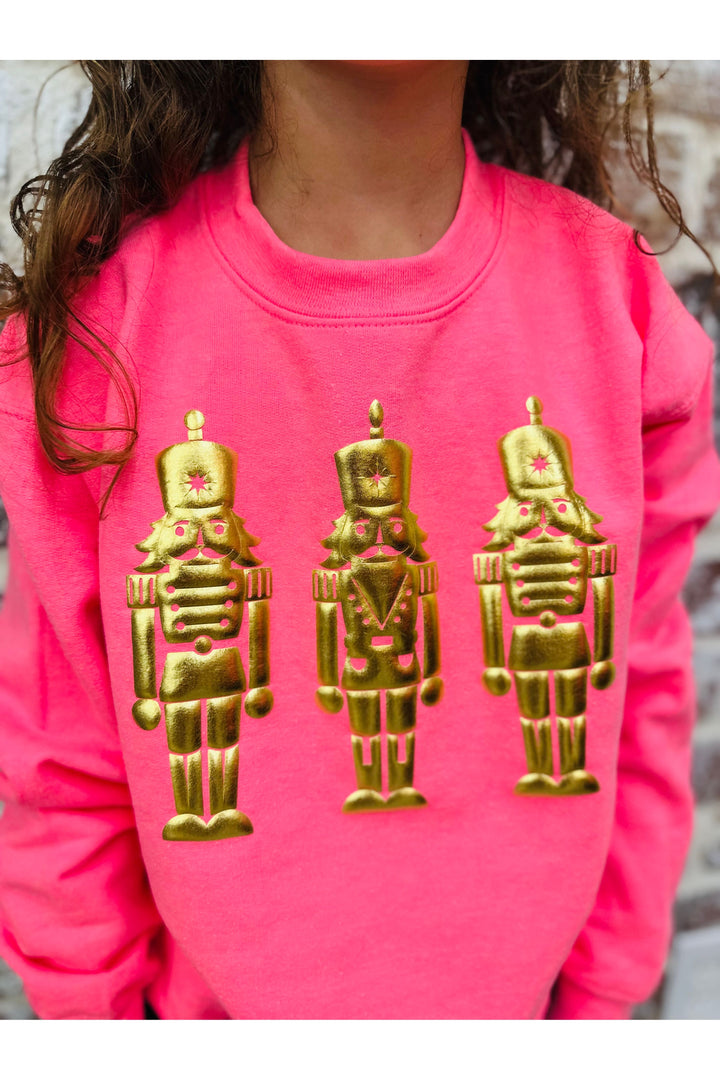 Youth Neon Pink Nutcracker Sweatshirt