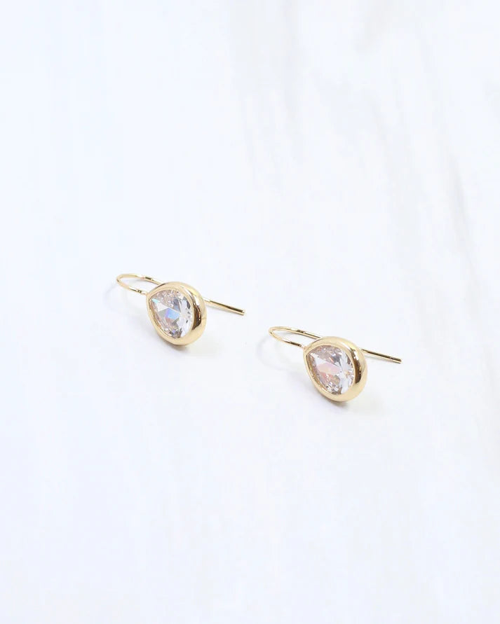 Everlee Teardrop CZ Earring WR Gold