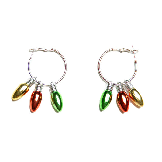 CHRISTMAS BULB LIGHTS EARRINGS