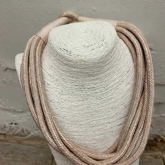 Slub 8-Strand Necklace (ecru)