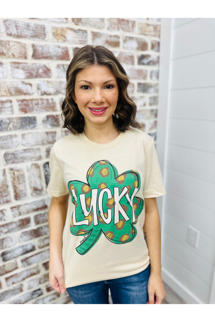 Lucky Leopard Shamrock Tee