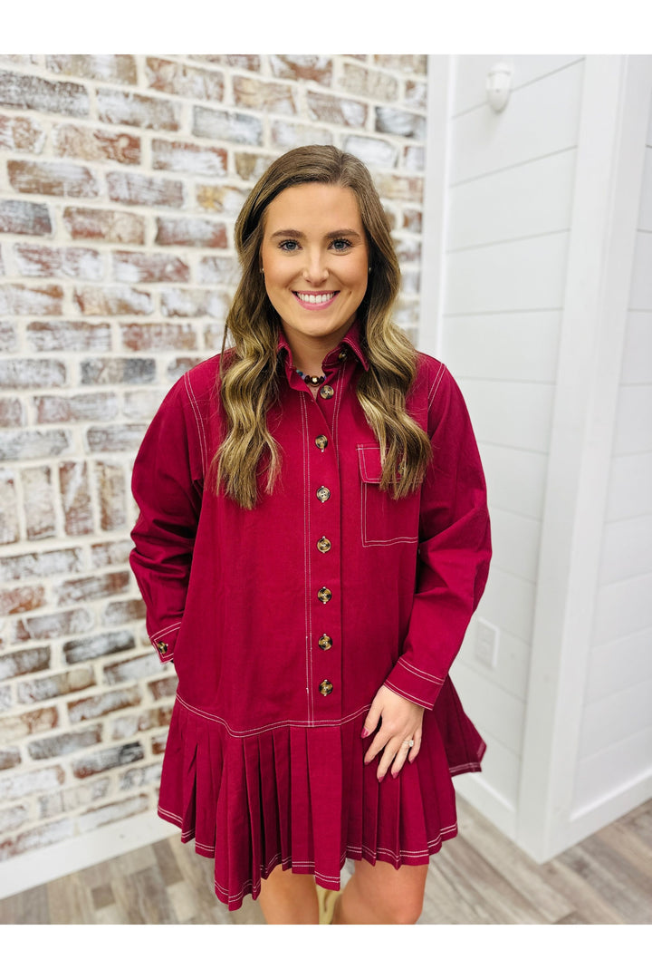 Beauty In Burgundy Dress