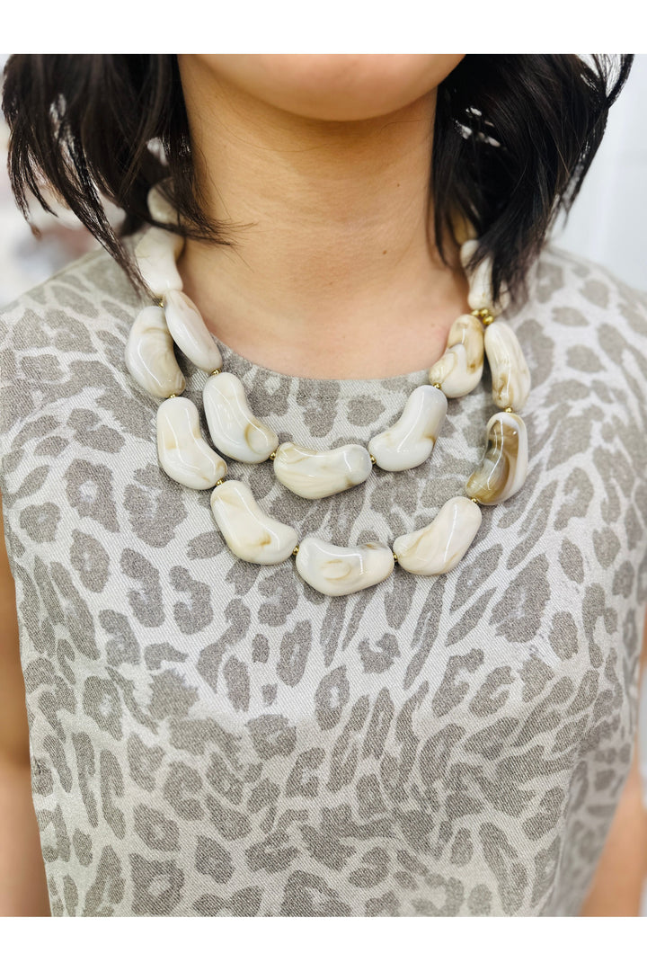 Marble Stone Layer Necklace