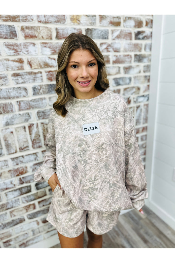 Delta White Washed Camo Mockneck Set