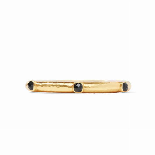 Julie Vos| Catalina Stone Hinge Bangle~Obsidian Black