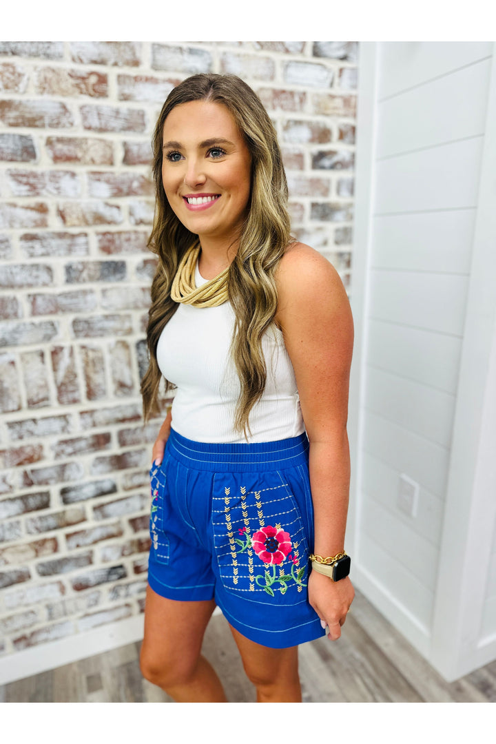 Ocean Flowers Shorts