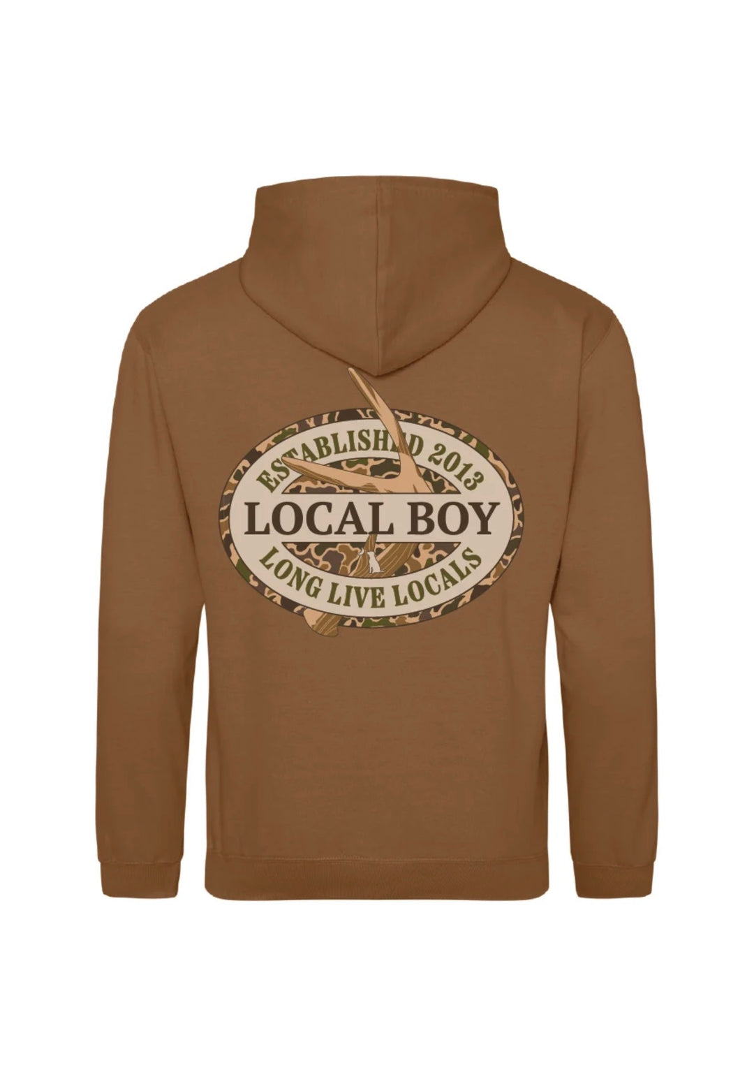 Local Boy| Youth Brushwood Hoodie Old School Antler Oval